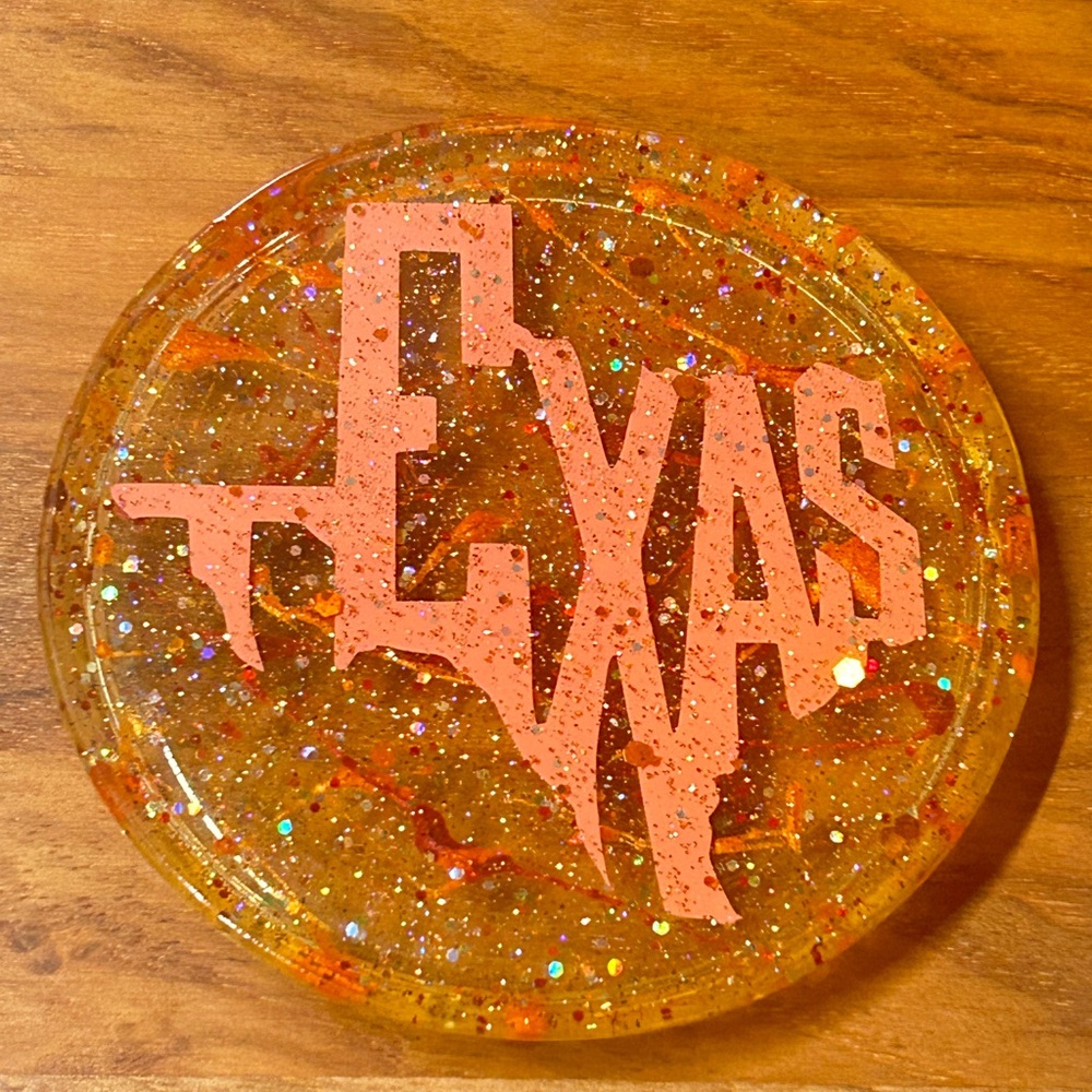 4 Inch Edgey Texas Shaped Disc Golf Resin Mini Marker